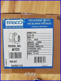 Fasco A133 Draft Inducer Blower Furnace Motor for Heat N Glow 7002-1241